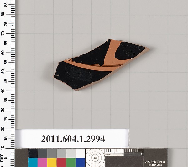 Terracotta fragment of a kylix (drinking cup)