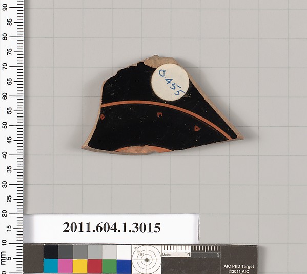 Terracotta fragment of a kylix (drinking cup)