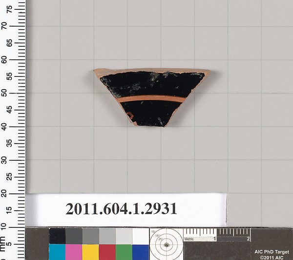 Terracotta fragment of a kylix (drinking cup)