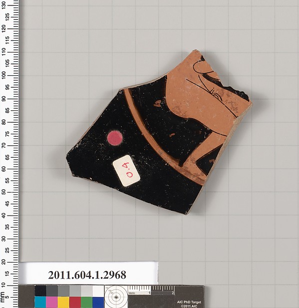 Terracotta fragment of a kylix (drinking cup)