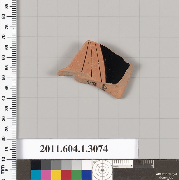Terracotta fragment of a kylix (drinking cup)