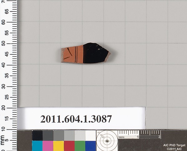 Terracotta fragment of a kylix (drinking cup)