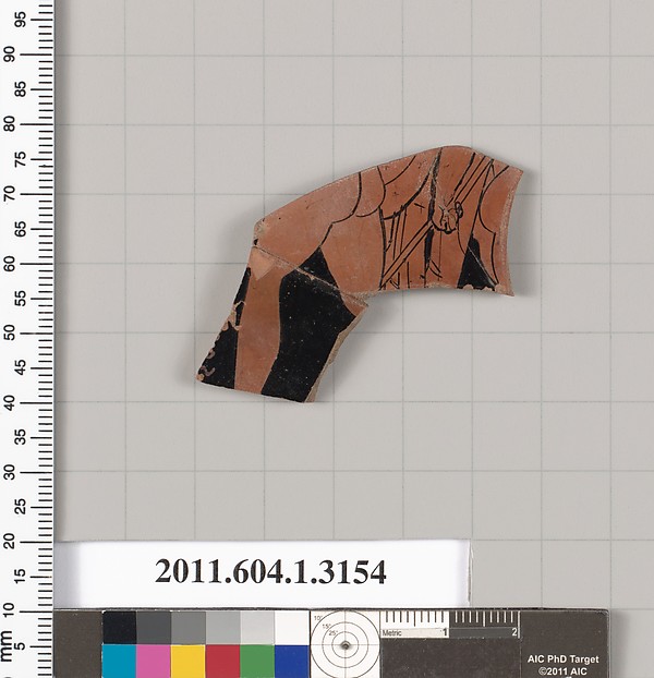 Terracotta fragment of a kylix (drinking cup)