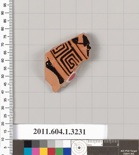 Terracotta fragment of a kylix (drinking cup)