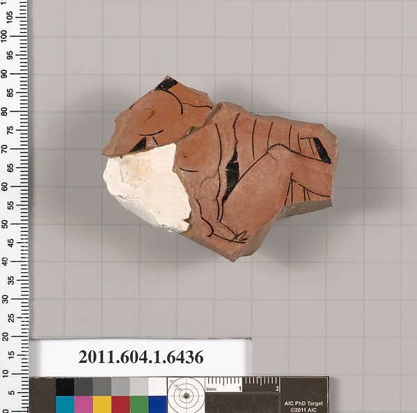 Terracotta fragment of a kylix (drinking cup)