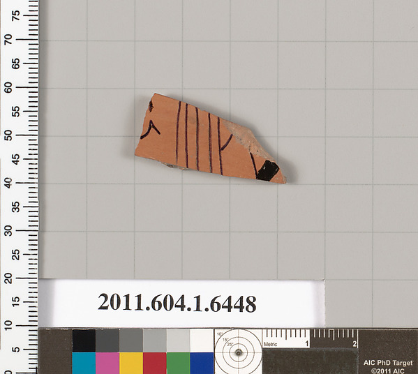 Terracotta rim fragment of a kylix (drinking cup)