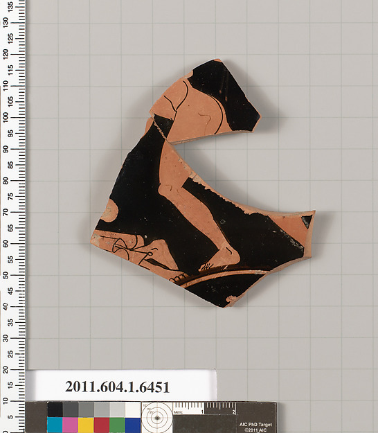 Terracotta fragment of a kylix (drinking cup)