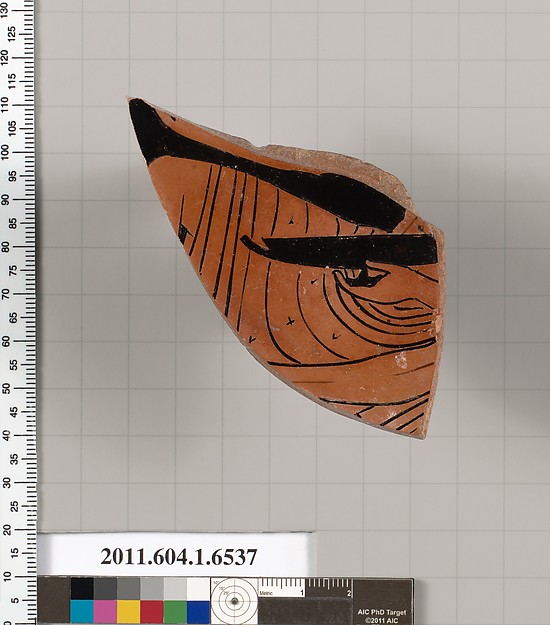 Terracotta fragment of a kylix (drinking cup)