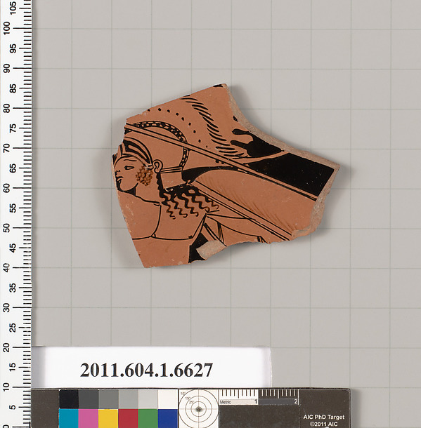 Terracotta fragment of a kylix (drinking cup)