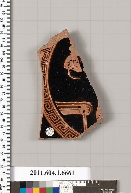 Terracotta fragment of a kylix (drinking cup)