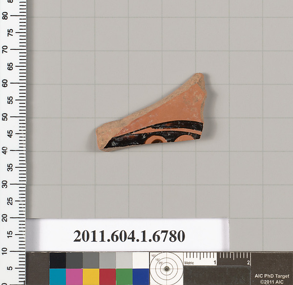 Terracotta fragment of a kylix (drinking cup)