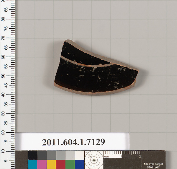Terracotta fragment of a kylix (drinking cup)