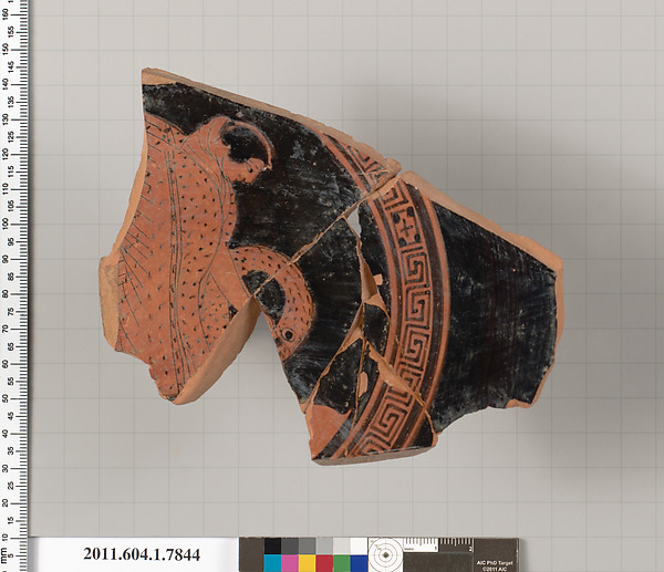 Terracotta fragment of a kylix (drinking cup)