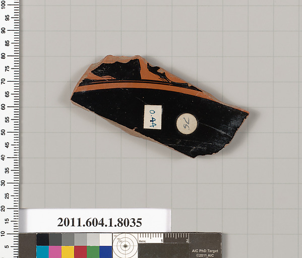 Terracotta fragment of a kylix (drinking cup)
