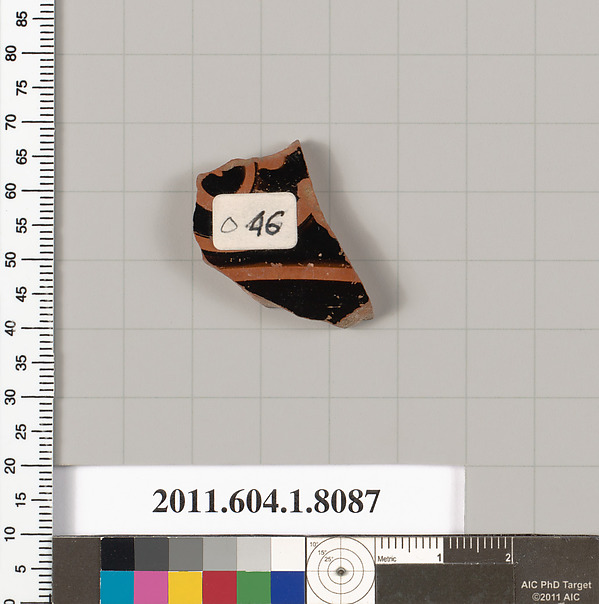 Terracotta fragment of a kylix (drinking cup)