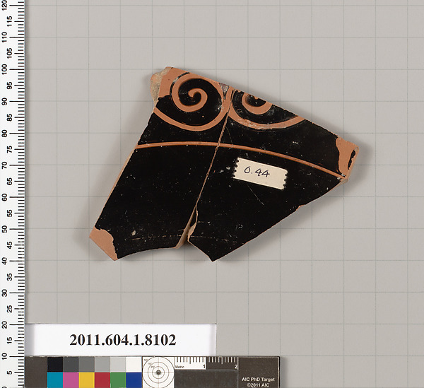 Terracotta fragment of a kylix (drinking cup)
