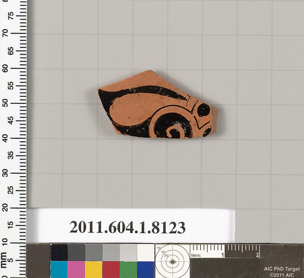 Terracotta fragment of a kylix (drinking cup)