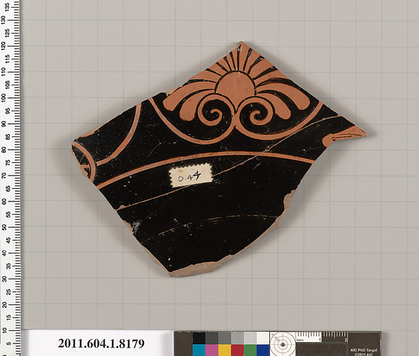 Terracotta fragment of a kylix (drinking cup)