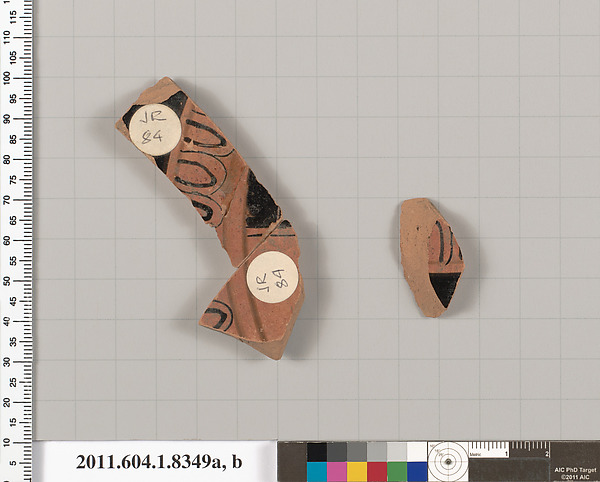 Terracotta fragments of a kylix (drinking cup)