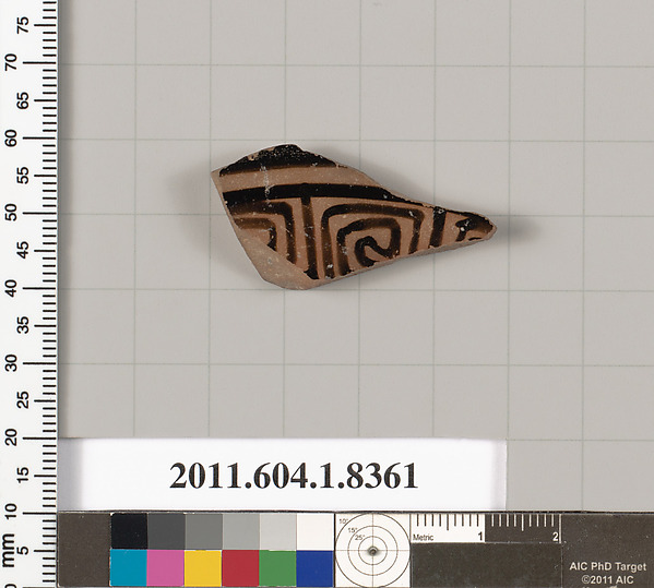 Terracotta fragment of a kylix (drinking cup)