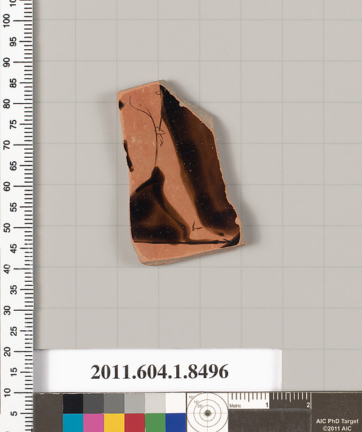 Terracotta fragment of a stemless kylix (drinking cup)