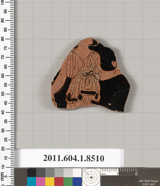 Terracotta fragment of a stemless kylix (drinking cup)