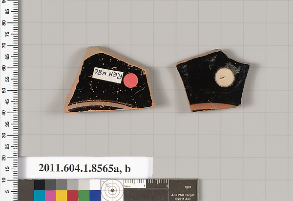 Terracotta fragments of stemless kylikes (drinking cups)