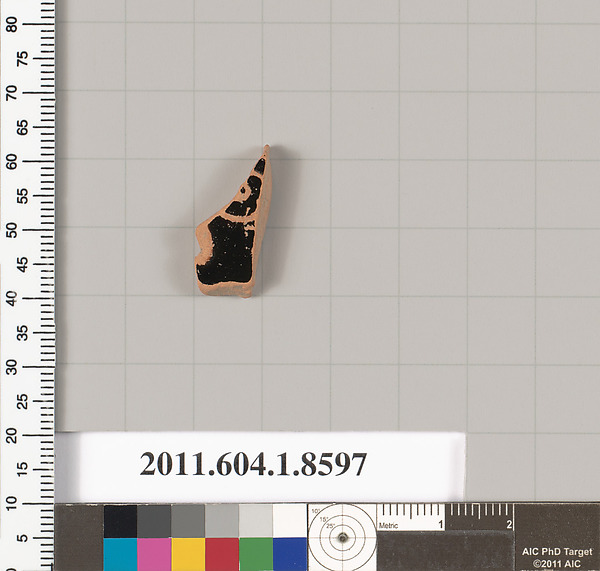 Terracotta fragment of a stemless kylix (drinking cup)