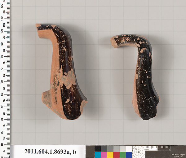 Terracotta fragments of stemless kylikes (drinking cups)