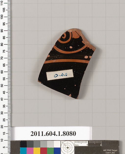 Terracotta fragment of a kylix (drinking cup)
