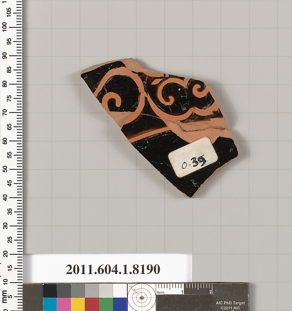 Terracotta fragment of a kylix (drinking cup)