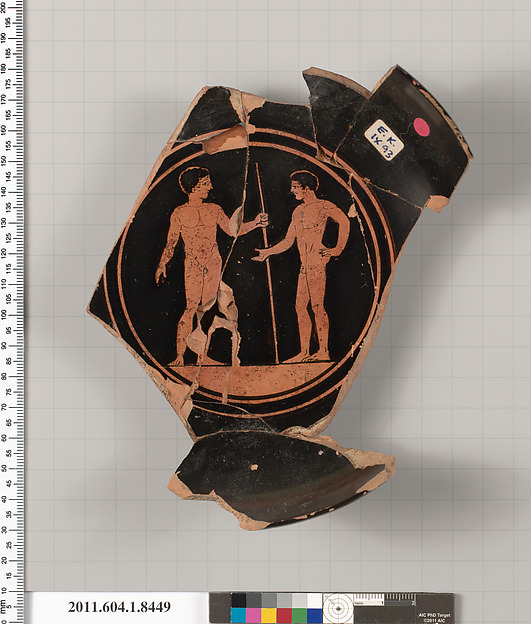 Terracotta fragment of a stemless kylix (drinking cup)