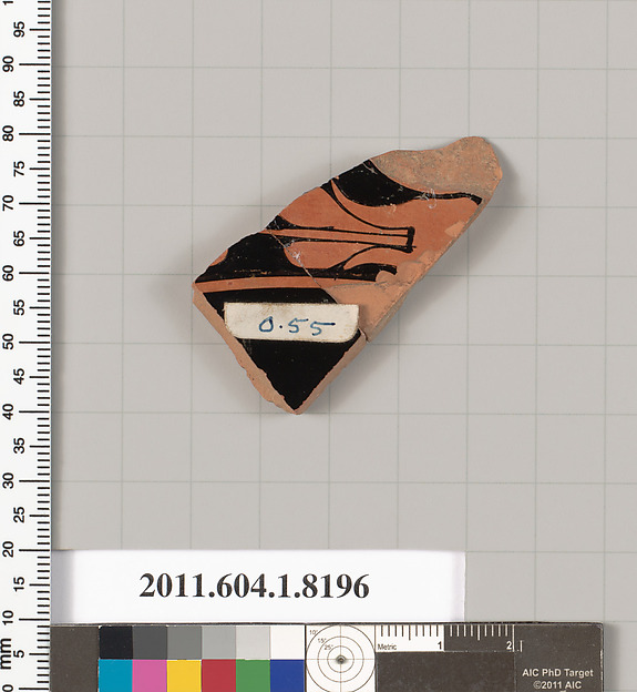 Terracotta fragment of a kylix (drinking cup)