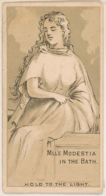 Mll'e Modestia in the Bath, from the Magic Changing Cards series (N223) issued by Kinney Tobacco Company