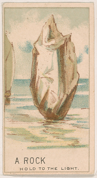 A Rock, from the Magic Changing Cards series (N223) issued by Kinney Tobacco Company