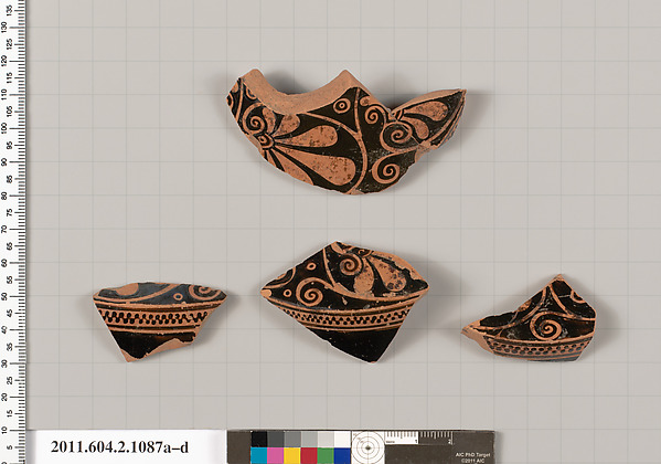 Terracotta fragments of a lekythos (oil flask)