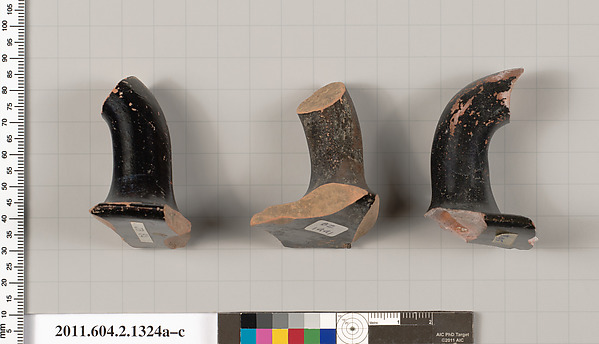 Terracotta fragments of skyphoi (deep drinking cups)