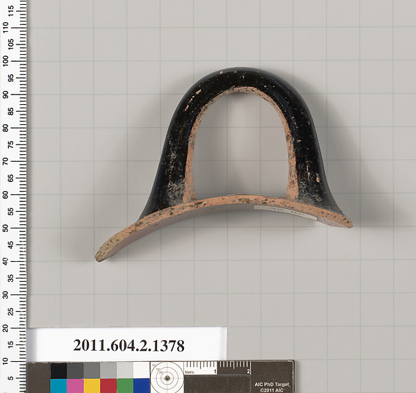 Terracotta rim fragment of a skyphos (deep drinking cup)