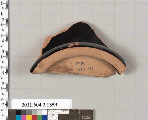 Terracotta fragment of a skyphos (deep drinking cup)