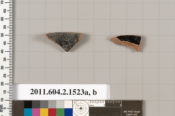 Terracotta fragments of skyphoi (deep drinking cups)