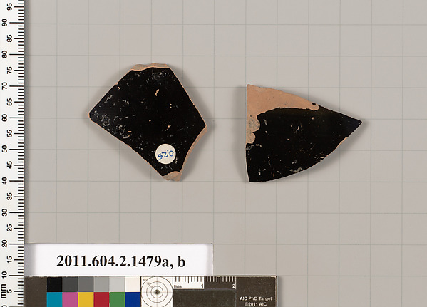 Terracotta fragments of skyphoi (deep drinking cups)