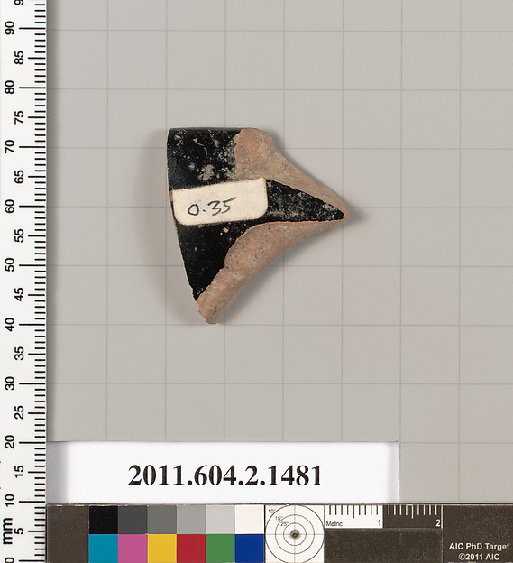 Terracotta fragment of a skyphos (deep drinking cup)
