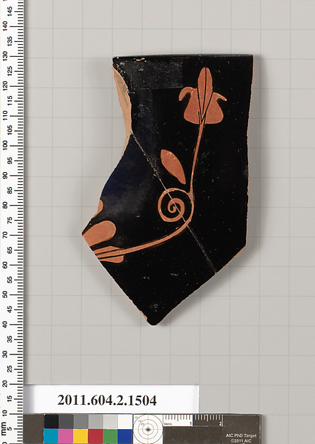 Terracotta rim fragment of a skyphos (deep drinking cup)