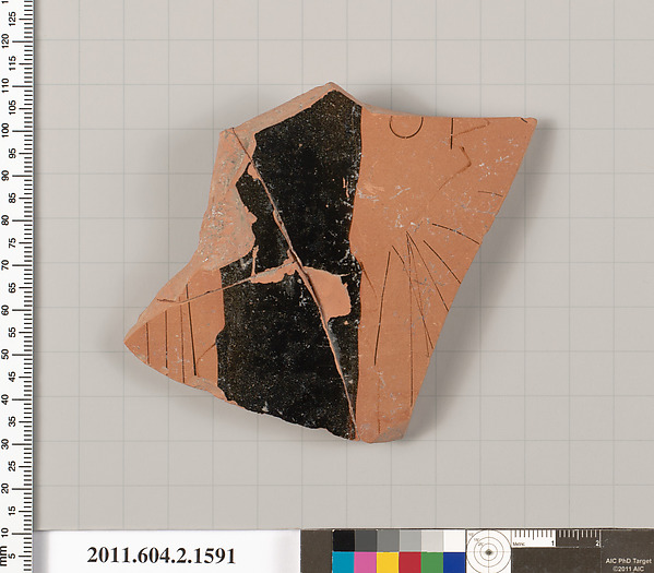 Terracotta fragment of a skyphos (deep drinking cup)