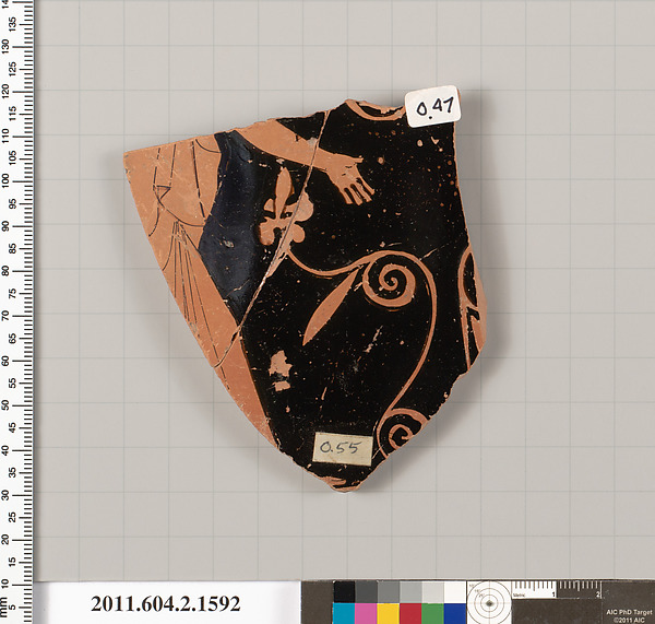 Terracotta fragment of a skyphos (deep drinking cup)