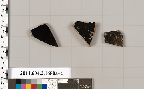 Terracotta fragments of skyphoi (deep drinking cups)
