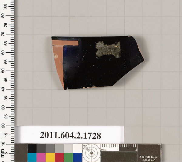 Terracotta rim fragment of a skyphos (deep drinking cup)