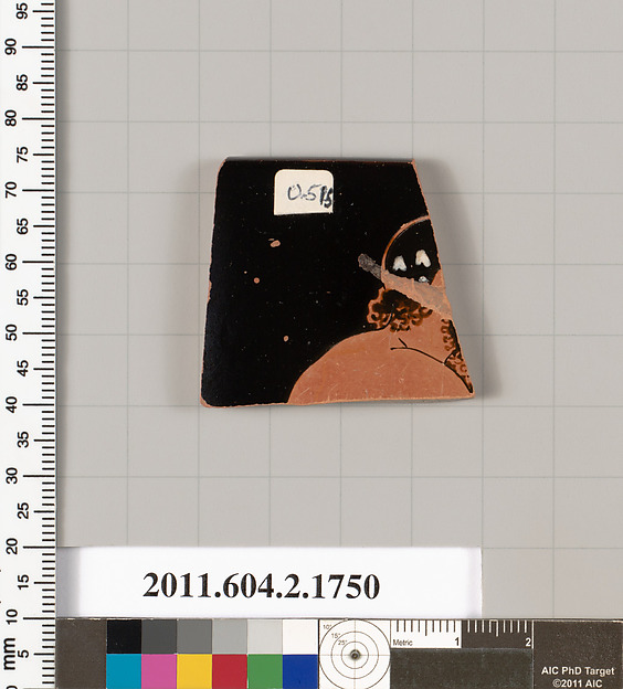 Terracotta rim fragment of a skyphos (deep drinking cup)