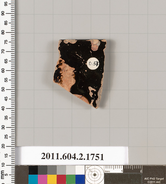 Terracotta rim fragment of a skyphos (deep drinking cup)