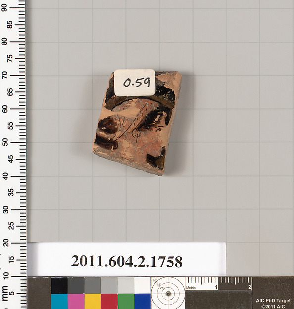Terracotta rim fragment of a skyphos (deep drinking cup)